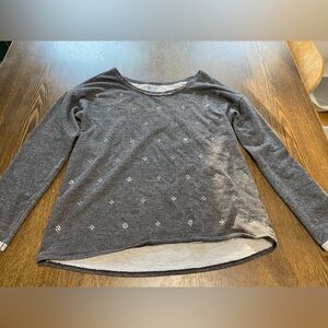 2 for $12 ⚜️ Aerie Grey Knit Pullover Top with Rhinestones Size Medium